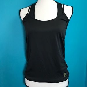 Adidas workout tank top NWT size medium black